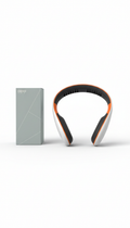Neck fan with minimal white packaging
